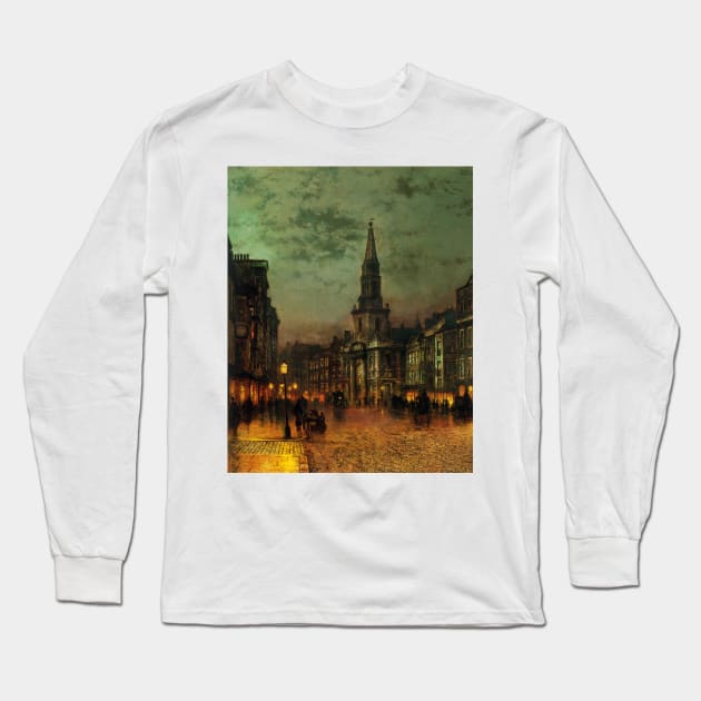 Blackman Street London by John Atkinson Grimshaw Long Sleeve T-Shirt by Classic Art Stall